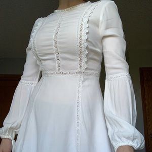 Long sleeve white dress